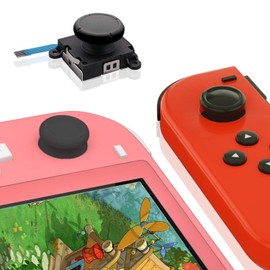 Replacement Joy Stick for Switch lite, Joystick Replacement for Switch lite and Repair Tool Kit for Switch lite - 2 Pack (Black)