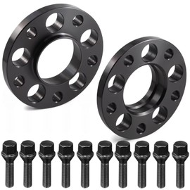 GAsupply 5x120mm Wheel Spacers 15mm, 2PCS Hubcentric Forged Spacer Hub Bore 72.56mm Thread Pitch M12x1.5 with Lug Bolts, Compatible with E36 E46 E90 E92 E60 318i 323i 325i 328i 330i 335i 525i 545i