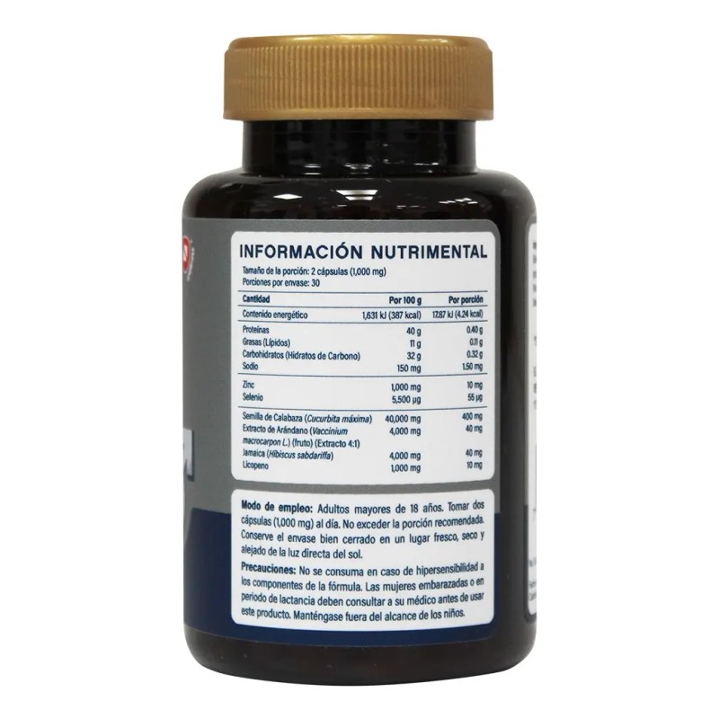 Suplemento Natural Nartex Licopeno Zinc Arándano Semilla Calabaza Cápsulas