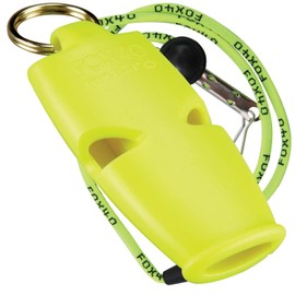 Fox 40 Micro Safety Whistle with Landyard, NEON