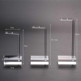 Earring Stand, Set of 3, Earring Stand, Display, Acrylic, Transparent, L-Shaped, Jewelry Stand, Jewelry Storage, Jewelry Display, Piercing Storage, Accessory Storage, For Photography, Commercial,