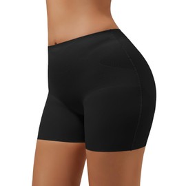 USEASY Waist Trainer For Women Lower Belly Fat Butt Lifting Womens Underwear Seamless Tummy Control Fake Buttock Panties Black L