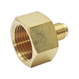 1 Piece Brass Flare Adapter Gas Connection Fitting, G5/8" Female to 7/16-20UNF (SAE 1/4") Flare Male Pipe Adapter Hose Fitting
