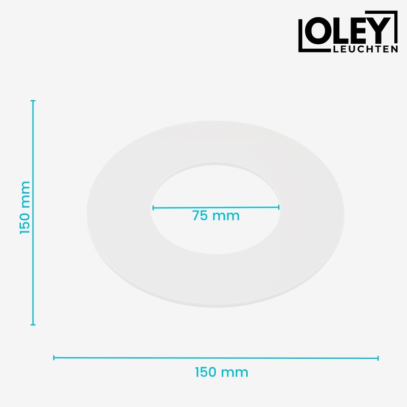 Compensation panel for recessed spotlights, diameter 15 cm, with spring