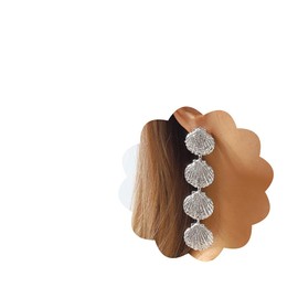 Xerling Silver Alloy Cowrie Seashell Boho Earrings Long Shell Dangle Drop Earrings Scallop Textured Mermaid Earrings Women Gifts Beach (Silver)