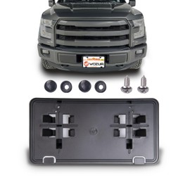 WOZUA Front Bumper License Plate Bracket Mount Holder for 2015 2016 2017 Ford F150 F-150,Replacement for FL3Z17A385B (May not Fully fit Your Model. See Pic 2 for Details)