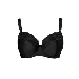 Teyli Damen Still BH - BH Bügel - BH Grosse Grössen Umstandskleidung mit Spitze - Still BH Große Brüste - Damen-BHs Stillen - Frauen Bra Schwarz 85I