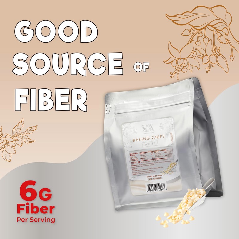 ChocZero White Chocolate Chips, No Added Sugar, Keto & Low