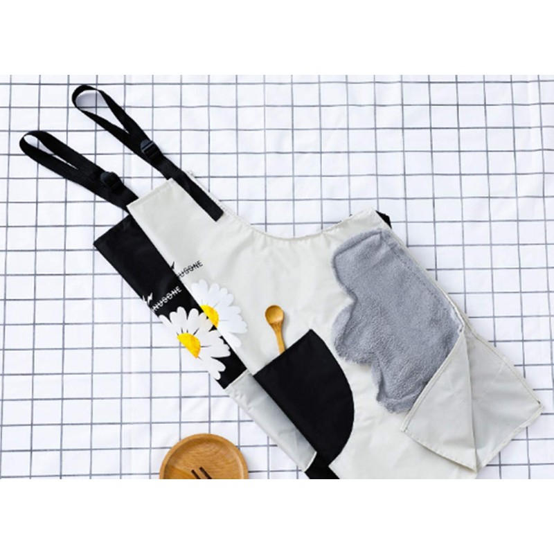 Voarge 2 Small Daisy Kitchen Aprons Adjustable Washable Waterproof Oily