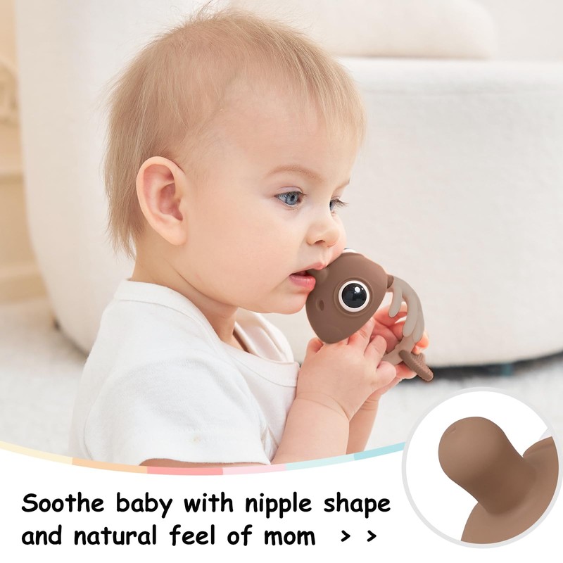 Mombella Clownfish Teether for Babies 3 Months Up, Tanned