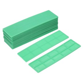 sourcing map 20 Pcs Plastic Flat Shims for Leveling, 2mm(1/16") Structural Tile Composite Shims, Plastic Glazing Blocks for Home Improvement, Window, Toilet, Table, Green
