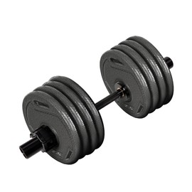 Fitvids Olympic Dumbbells Set, Loadable for 2-inch weight plates, Adjustable Weight for Strength Training and Fitness Exercises, 20LBS Set