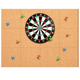 Threehoney 12 Pcs Easter Party Game Accessories Extended Length Cork Dart Board Wall Protector for Professional 17.75 and 18 in Dart Backboard for Dart Board Area (47 x 35 x 0.5 Inches)