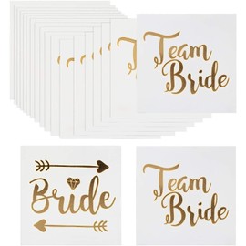 Naler 20pcs Tatuajes Temporales Bride, Tatuajes Despedida de Soltera Team Bride para Novia Decoración de Boda