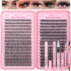 Lash Clusters Kit, 640 Pcs Eyelashes Clusters Extensions Kit 9-16mm