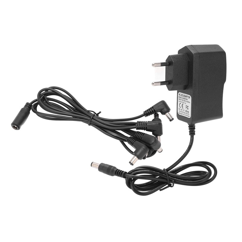Guitar Effect Pedal Power Supply Adapter 6 Way Daisy Chain