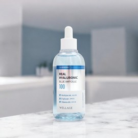 Wellage Real Hyaluronic Hyaluronic Acid Blue 100 Ampoule 100ml 1ea Hwahwa Quick Dry / 웰라쥬 리얼 히알루로닉 히알루론산 블루100 앰플 100ml 1개 화해 속건조