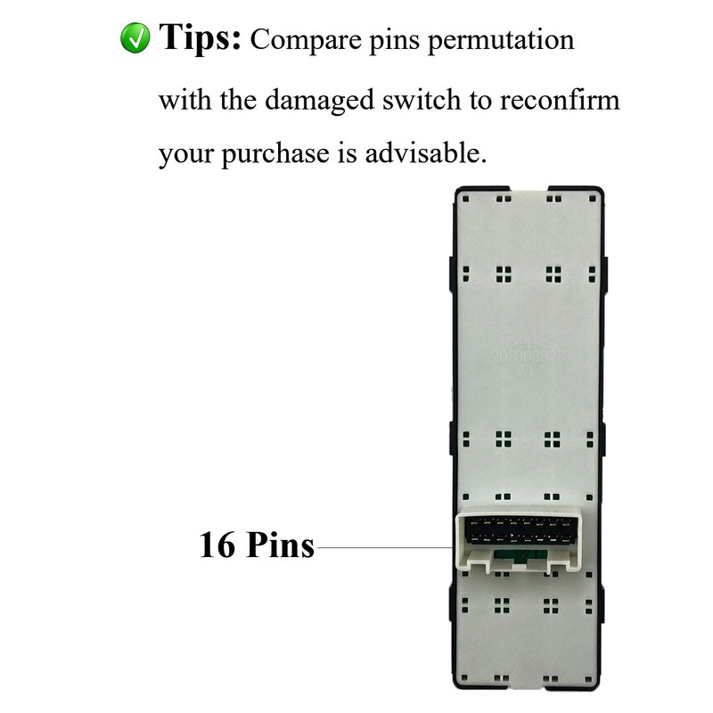 93570-3S000 Master Power Window Switch Replacement for 2011-2015 Hyundai Sonata,