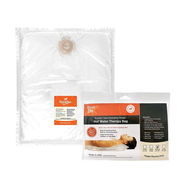 Tiger Tail DrySoak Hot Water Therapy Bag, Medium (2.5 Gallon), Made in USA (Sister Brand Fomentek)