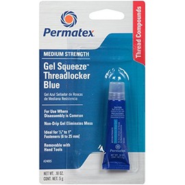 Permatex 24005 Medium Strength Threadlocker Blue Gel, 5 g Gel Squeeze Tube Pack of 1 1