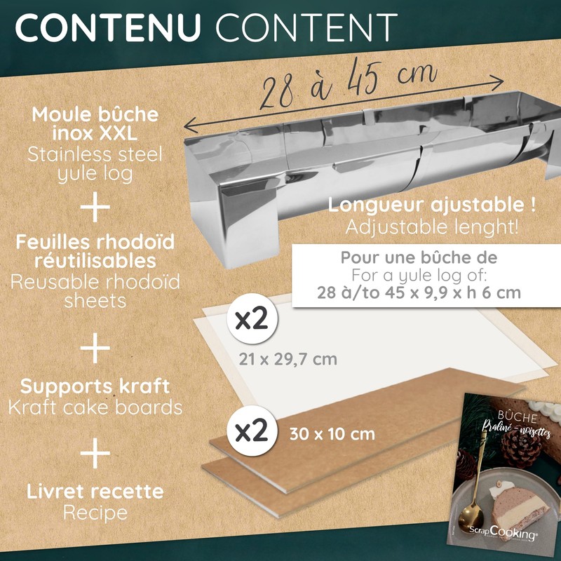 ScrapCooking - XXL Log Mould - Stainless Steel
