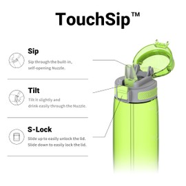 Super Sparrow Drinking Bottle 1 Litre - Tritan Water Bottle - BPA-Free - Ideal Sports Bottle - Straw Drinking Bottle for Sports, Outdoor and Camping - Lightweight, Sustainable