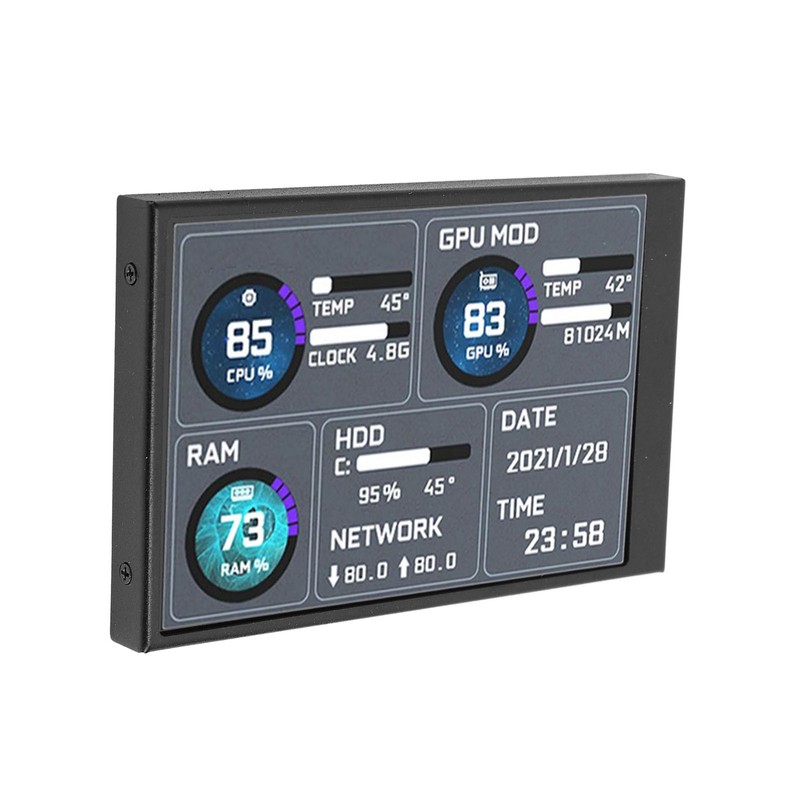 3.5inch IPS Secondary Screen USB C Computer Temperature Display Sub