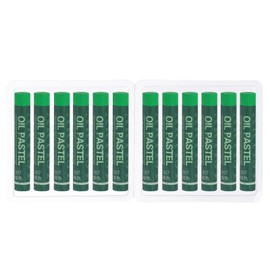 PATIKIL Green Oil Pastels, 12Pcs Soft Oil Crayons Creamy Pastels Stick Art Supplies for Art Painting Drawing Blending Graffiti for Artists Beginner