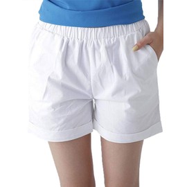 Nelic Women's Short Pants, Shorts, Hot Pants, white