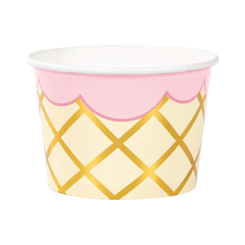 Creative Converting Ice Cream Party Treat Cups with Spoons, 8