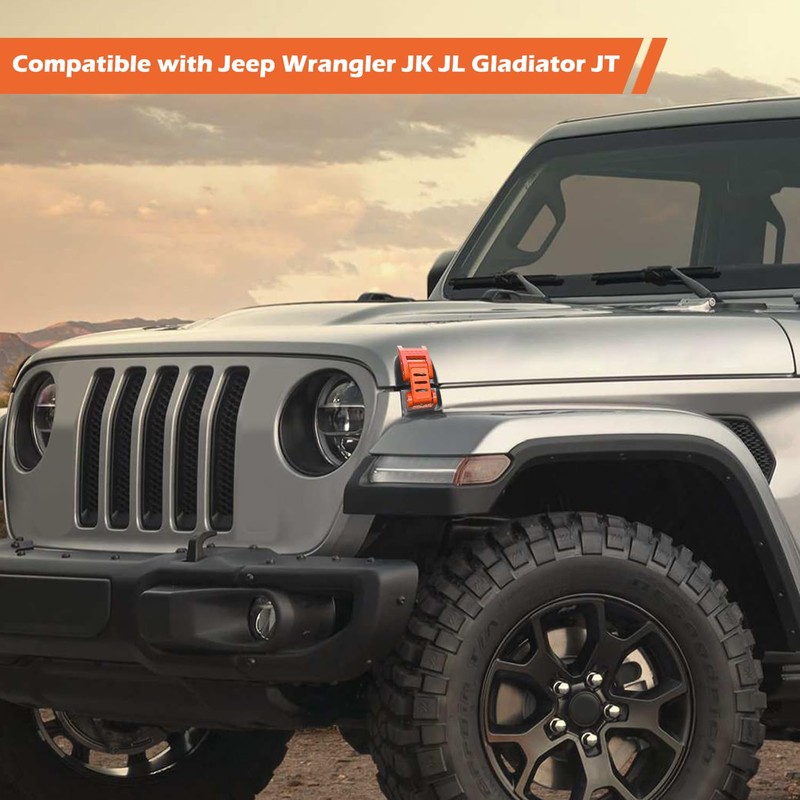 RT-TCZ - Kit de pestillos para capó, compatible con Jeep
