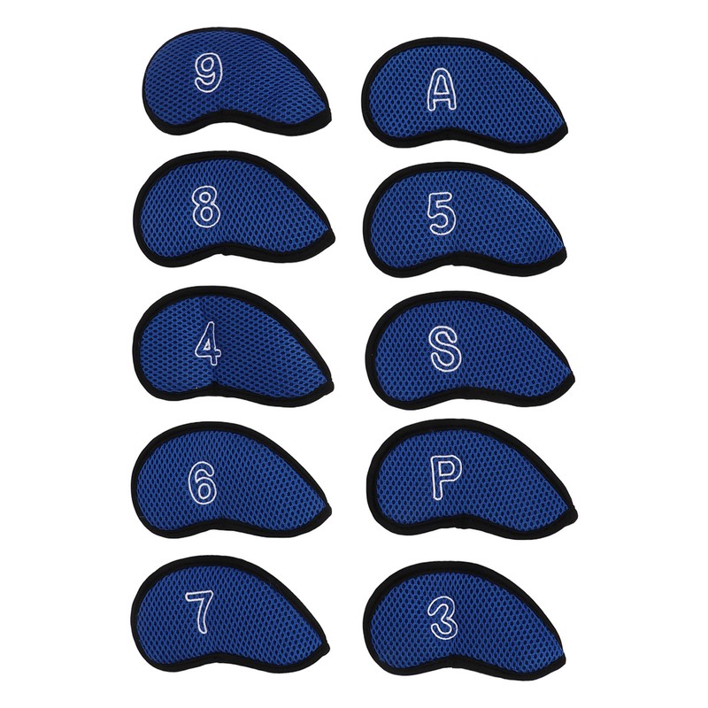 10 PCS Golf Club Head Covers Golf Iron Pole Net