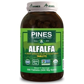 Pines International Alfalfa - Organic - Tablets - 500 Tablets by Pines International