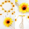 Sucrain 2pcs Flower Hippie Headband Floral Crown Summer Sunflower Hair