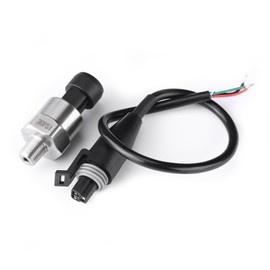 Pressure Transducer Sender Sensor Pressure Sensor Pressure Sender for Oil Fuel Air Water,1/8" NPT Thread Stainless Steel (30 PSI)