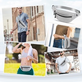 Bum Bag Women's Belt Bag Fashion Casual Belt Bag: Chest Bag Shoulder Bag Crossbody Bag with External Adjustable Shoulder Strap, Bum Bag Waterproof, gray