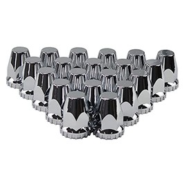 MRJLK 33mm Chrome ABS Plastic Screw-on Standard or Spiked Lug Nut Covers Pack of 20 (Standard)