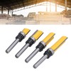 4Pcs Trim Hinge Router Bit Round Silver Yellow 1/4in Shank