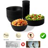 YARRGGU 24pcs Matte Black Dinnerware Set, Plates Bowls & Cups,