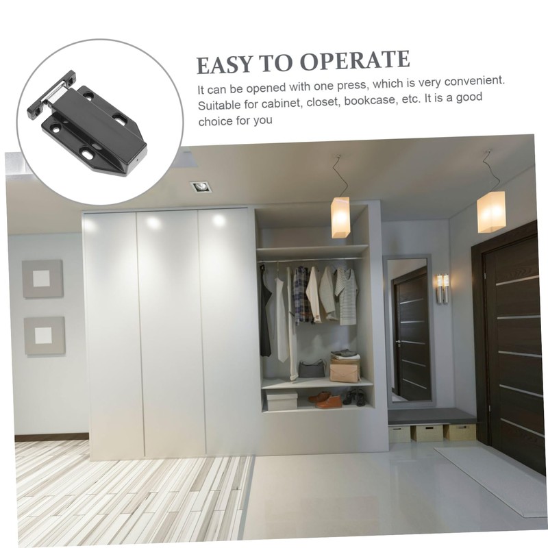 SHINEOFI 4pcs Magnetic Push Latch Touch Open Cabinet Accessory for