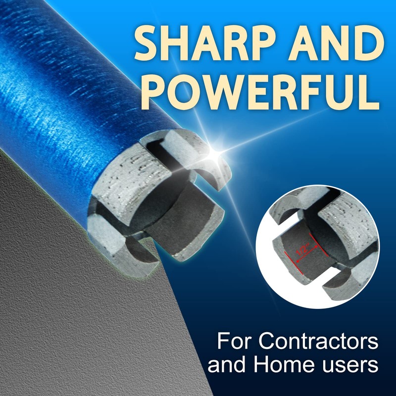 SALI Wet Diamond Core Drill Bits 2"/52mm Diameter, 15"/380mm Drilling