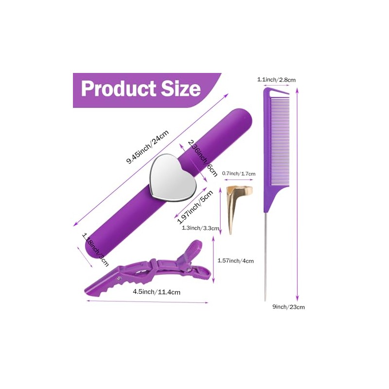 23 Pieces Hair Parting Tools Set, Magnetic Wrist Pin Holder