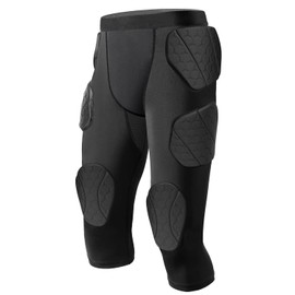 ciseroye 7 Pad Girdle Football Youth Football Girdle Youth Boys with Knee Integrated Hip Tailbone Thigh Pads- Basketball Padded Compression Shorts for Basketball Baseball Rugby Soccer- XL