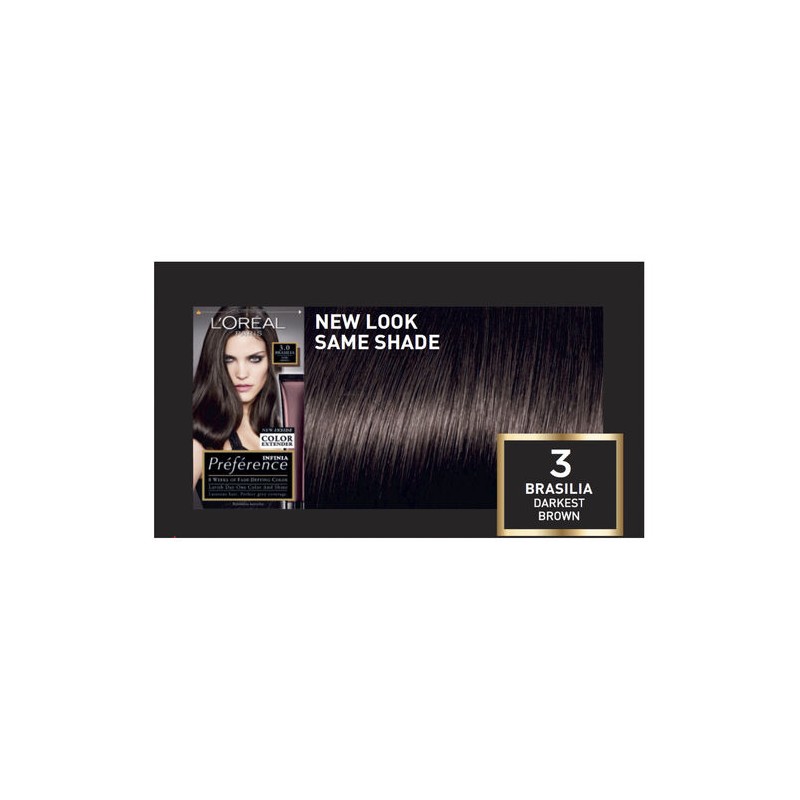 L'Oreal L'Oréal Paris Préférence Permanent Hair Colour - 3 Brasilia