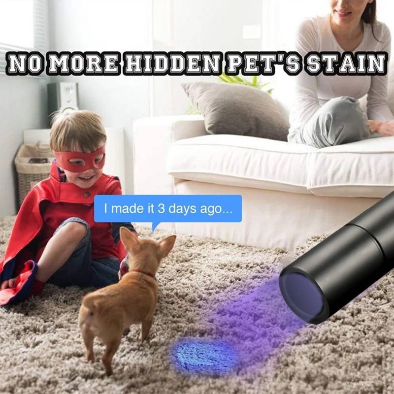 365NM UV Flashlights USB Rechargeable, Blood Tracking UV Light, Portable