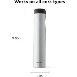 Rabbit Automatic Electric Corkscrew - Hands-Free Wine Opener with Integrated Foil Cutter, Rechargeable Cordless Electric Bottle Opener for All Cork Types - Barware Essential & Kitchen Tools