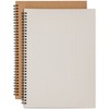 Cemiplus 2 Pack A4 Grid Spiral Notebook, Kraft Cover 5mm