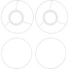 VOSAREA 2 Sets of Lampshade Ring Frame E27 Lampshade Holder