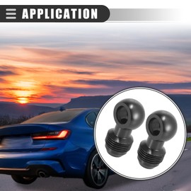 Motoforti Universal Male Banjo Fitting Adapter, Adapter for Male Banjo Fitting, 3/4-16, Durable, Aluminium Alloy, Black, 2pcs