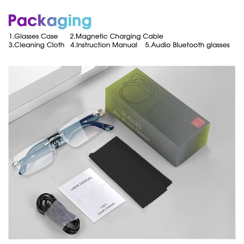 GenXenon AI Smart Glasses, Photochromic Smart Glasses with Open Audio
